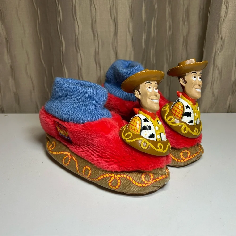 Vintage Disney Toy Story Hard Face Woody Toddler XL 11-12 Red Blue Brown